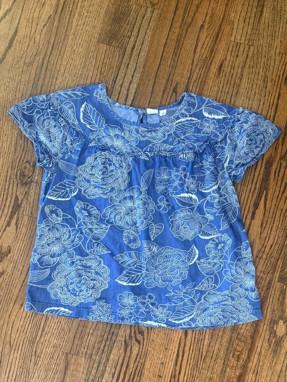 GAP Blue Floral Short Sleeve Tee